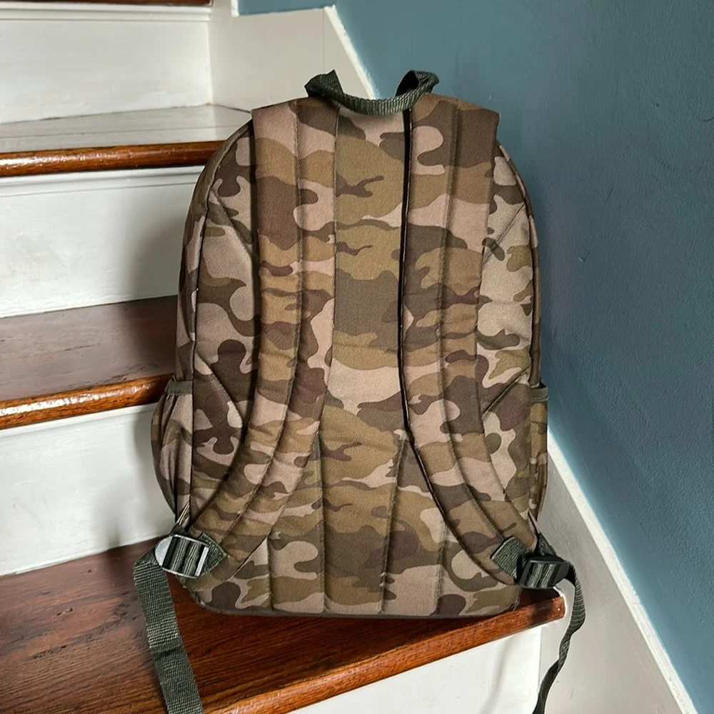⭐️ 3/$15 Old Navy Orange and Camouflage Backpack Booksack